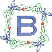 Summer Floral Monogram Frame Embroidery Design Instant Download - 3 Sizes - 8 Formats - ThreadArt - Threadart.com