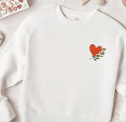 Valentine Heart Sketch with Flowers Machine Embroidery Design Instant Download - 4 Sizes - 8 Formats - ThreadArt - Threadart.com