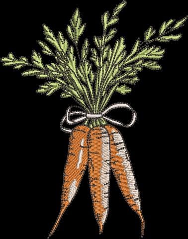 Bunch of Carrots Easter Embroidery Design Instant Download Cute - 3 Sizes - 8 Formats - ThreadArt - Threadart.com