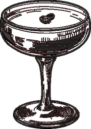 Expresso Martini Social Club Sketch Embroidery Design Instant Download - 3 Sizes - 8 Formats - ThreadArt - Threadart.com