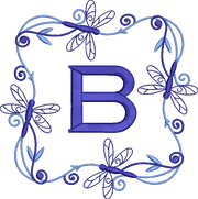 Floral Square Monogram Frame Embroidery Design Instant Download - 3 Sizes - 8 Formats - ThreadArt - Threadart.com