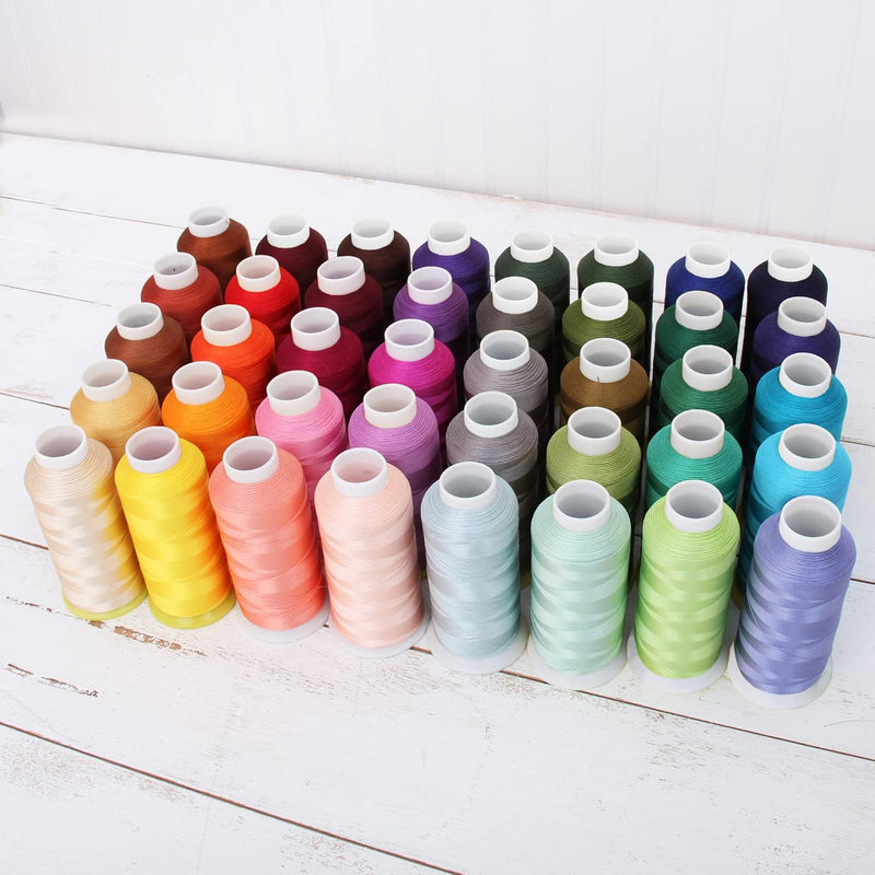 40 Cones of 5000 Meters Polyester Machine Embroidery Thread - Jewel - Threadart.com
