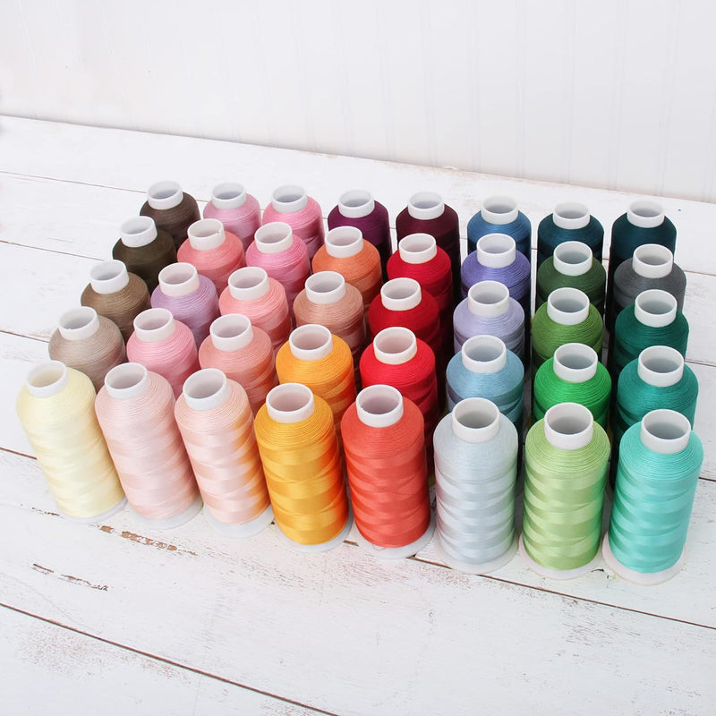 40 Cones Of 5000 Meters Polyester Machine Embroidery Thread - Vivid - Threadart.com