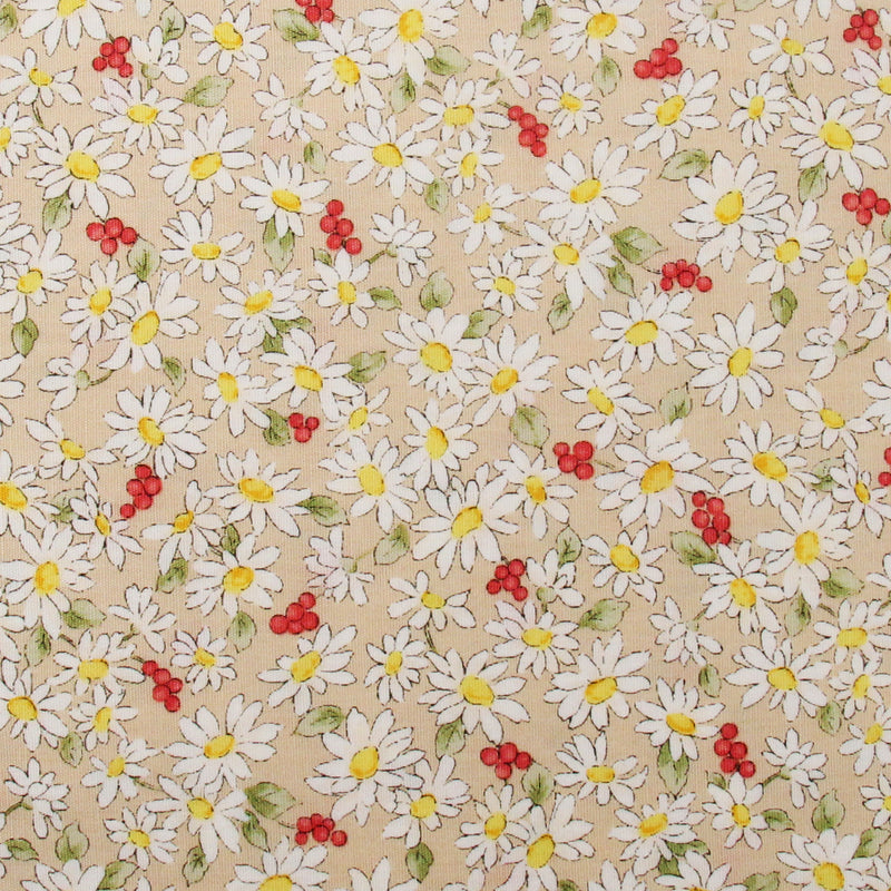 The image is a collage of various images featuring white and yellow flowers, red berries, and green leaves. The flowers are scattered throughout the image, creating a vibrant and colorful composition.