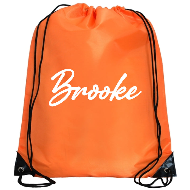 Personalized Drawstring Bag with Custom Name - BackPack Cinch Sack - Threadart.com