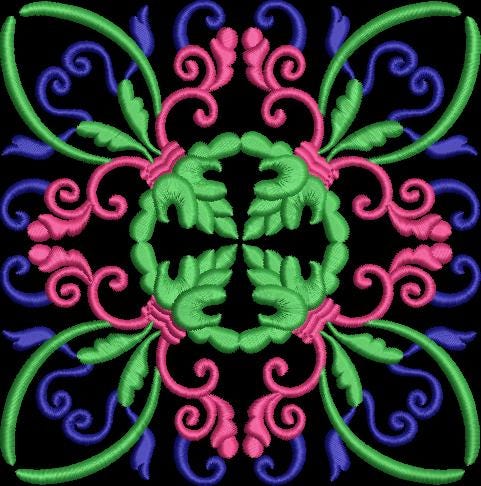 Ornate Decorative Square Machine Embroidery Design Instant Download - 4 Sizes - 8 Formats - ThreadArt - Threadart.com