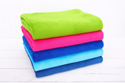 Pack of 3 Plush Fleece Blanket - Turquoise - Threadart.com