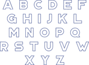 Fat Outline Font Machine Embroidery Design Set -  Monogramming Alphabet Letters BX Font - Download 9 Formats and 3 Sizes - Threadart.com