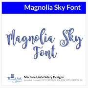 Magnolia Sky Font Machine Embroidery Design Set - Alphabet Letters BX Font - Download 9 Formats and 3 Sizes - Threadart.com