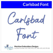 Carlsbad Font Machine Embroidery Design Set - Alphabet Letters Numbers BX Font - Download 9 Formats and 4 Sizes - Threadart.com