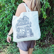 Color Your Own Tote Bag - Beauty Shoppe Design (Without Markers) - Threadart.com