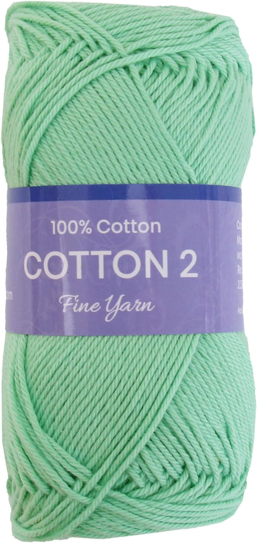 Crochet Cotton Yarn - Mint Green - #2 Sport Weight - 50 gram skeins - 165 yds - Threadart.com