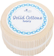 Jelly Roll Fabric Strips, 40 Precut Fabric Strips in Ivory, Premium Cotton - Threadart.com
