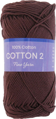 Crochet Cotton Yarn - Brown - #2 Sport Weight - 50 gram skeins - 165 yds - Threadart.com