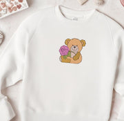 Adorable Valentine Bear with Flowers Machine Embroidery Design Instant Download - 3 Sizes - 8 Formats - ThreadArt - Threadart.com