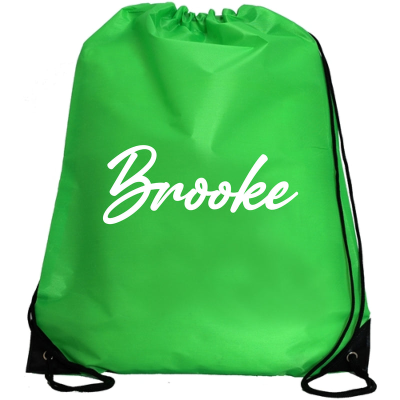 Personalized Drawstring Bag with Custom Name - BackPack Cinch Sack - Threadart.com