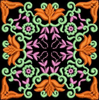 Ornate Decorative Square Machine Embroidery Design Instant Download - 4 Sizes - 8 Formats - ThreadArt - Threadart.com