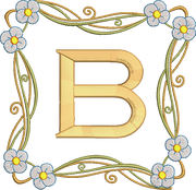 Sunny Monogram Frame Embroidery Design Instant Download - 3 Sizes - 8 Formats - ThreadArt - Threadart.com