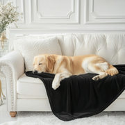 Plush Fleece Blanket - Black - Threadart.com