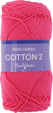 Crochet Cotton Yarn - Hot Pink - #2 Sport Weight - 50 gram skeins - 165 yds - Threadart.com