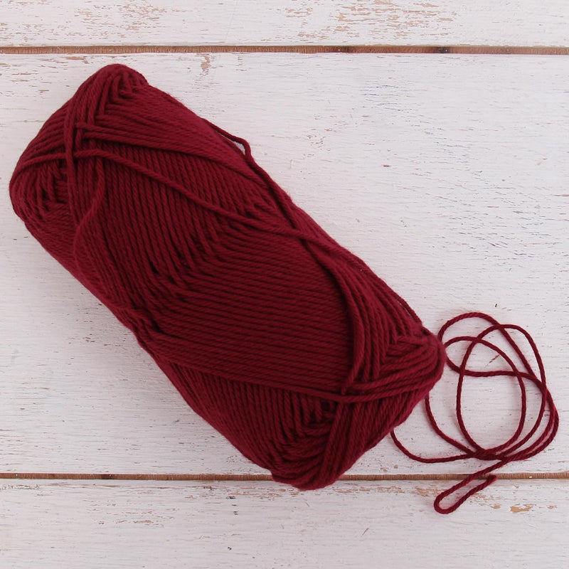 Crochet Cotton Yarn - Burgundy - #2 Sport Weight - 50 gram skeins - 165 yds - Threadart.com
