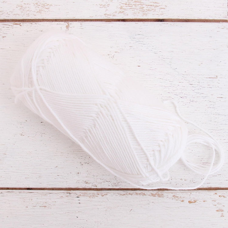 Crochet Cotton Yarn - White - #2 Sport Weight - 50 gram skeins - 165 yds - Threadart.com