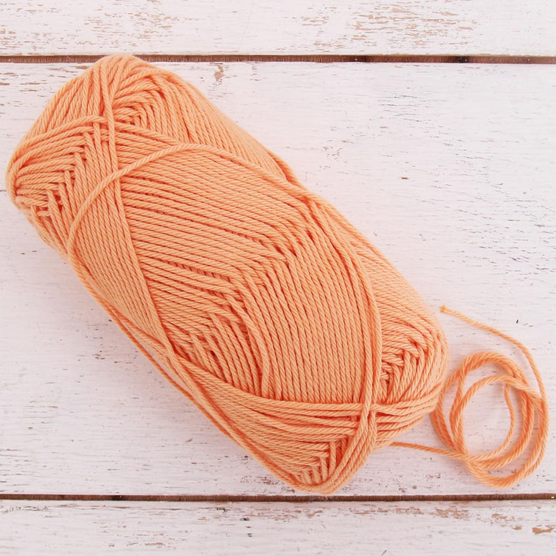 Crochet Cotton Yarn - Peach - #2 Sport Weight - 50 gram skeins - 165 yds - Threadart.com