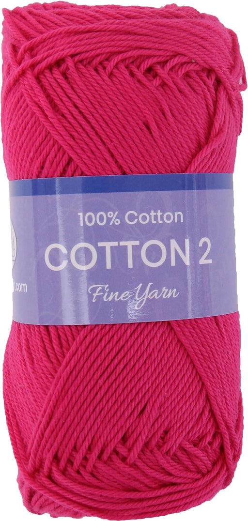 Crochet Cotton Yarn - Magenta - #2 Sport Weight - 50 gram skeins - 165 yds - Threadart.com