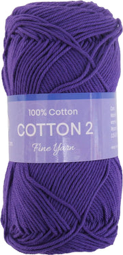 Crochet Cotton Yarn - Purple - #2 Sport Weight - 50 gram skeins - 165 yds - Threadart.com