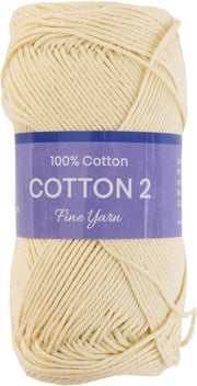 Crochet Cotton Yarn - Natural - #2 Sport Weight - 50 gram skeins - 165 yds - Threadart.com