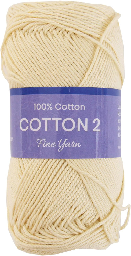 Crochet Cotton Yarn - Natural - #2 Sport Weight - 50 gram skeins - 165 yds - Threadart.com