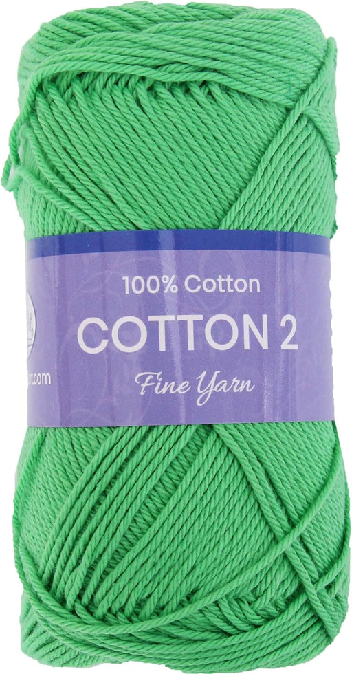 Crochet Cotton Yarn - Green - #2 Sport Weight - 50 gram skeins - 165 yds - Threadart.com