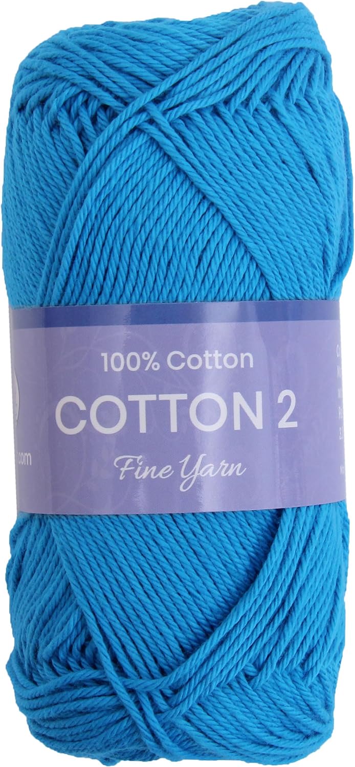 Crochet Cotton Yarn - Dark Aqua - #2 Sport Weight - 50 gram skeins - 165 yds - Threadart.com