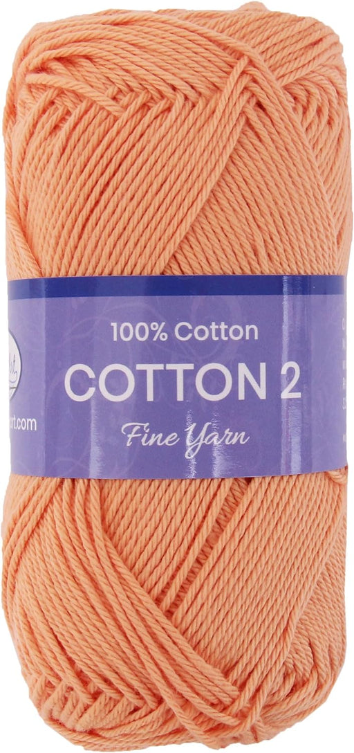 Crochet Cotton Yarn - Peach - #2 Sport Weight - 50 gram skeins - 165 yds - Threadart.com