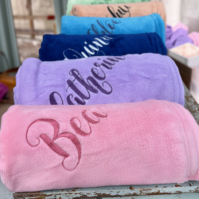 Pack of 3 Plush Fleece Blanket - Light Pink - Threadart.com