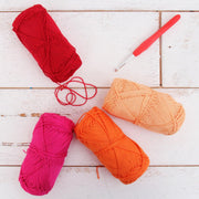 Crochet 100% Pure Cotton Yarn #2 Set - 4 Pack of Flower Child Colors - Sport Weight - Threadart.com