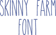 Skinny Farm Font Machine Embroidery Design Set - Alphabet Letters BX Font - Download 9 Formats and 4 Sizes - Threadart.com