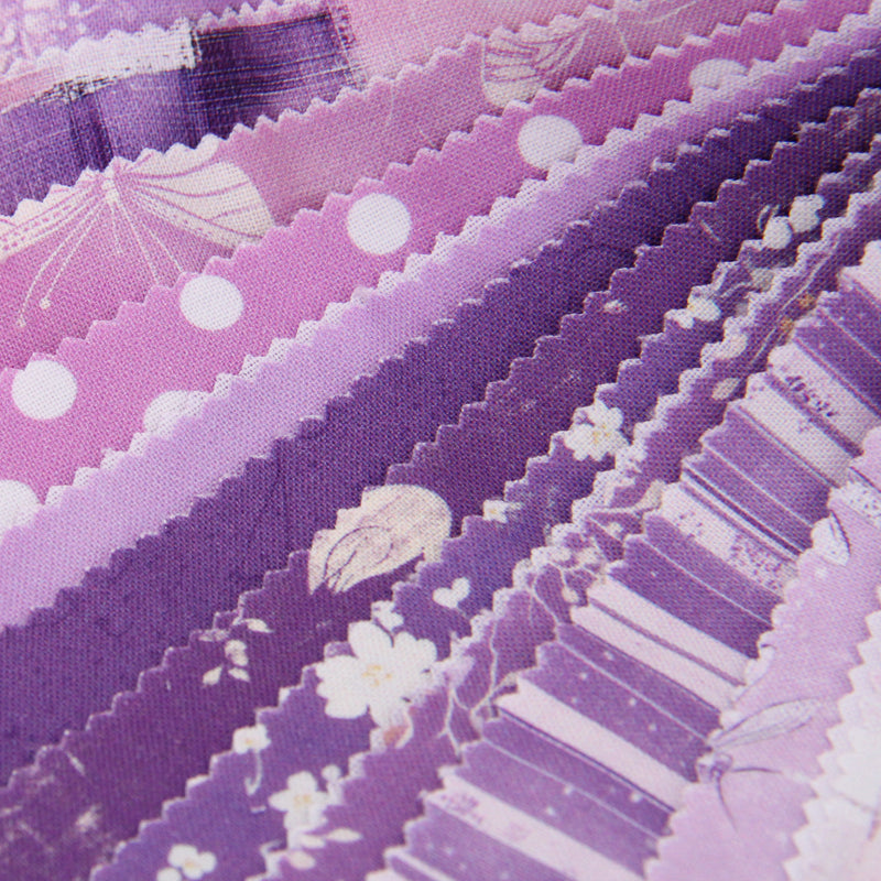 Fat Quarter Bundle - Five Dark Purple Precut Cotton Fabrics - Threadart.com