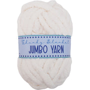 Jumbo Blanket Yarn - White Chunky Chenille Yarn for Hand Crochet and Knitting - Threadart.com