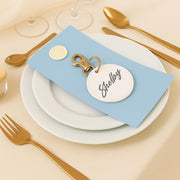 Personalized Initial Key Chain Bag Pendant - Pink, Ivory, or Black Circle For Travel, Bridesmaid Gift, Party Favor and More - Threadart.com