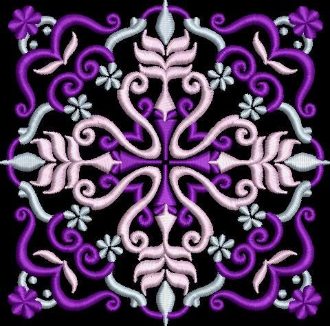 Ornate Decorative Square Machine Embroidery Design Instant Download - 4 Sizes - 8 Formats - ThreadArt - Threadart.com