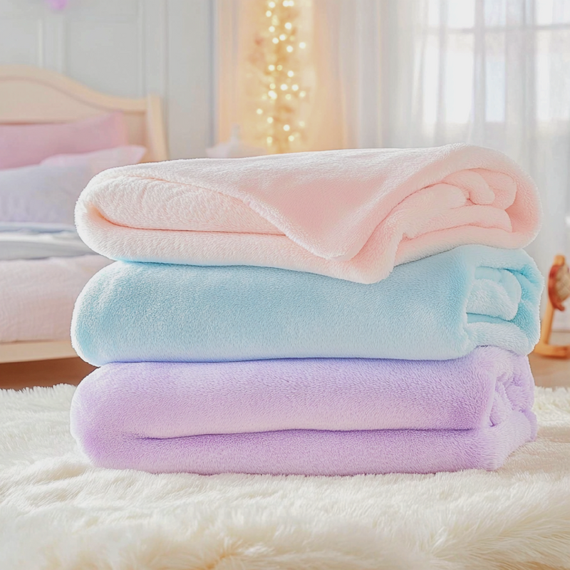 3 Pack of Plush Fleece Blanket - Coral - Threadart.com