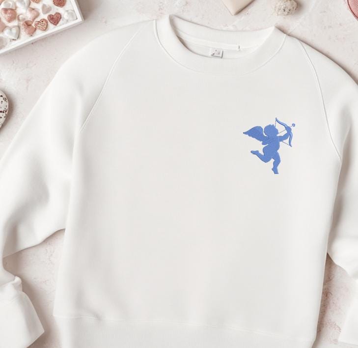 Valentine Cupid Outline Machine Embroidery Design Instant Download - 5 Sizes - 8 Formats - ThreadArt - Threadart.com