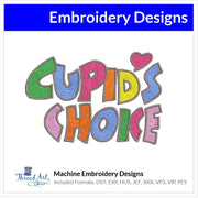 Valentine Cupid's Choice Machine Embroidery Design Instant Download - 5 Sizes - 8 Formats - ThreadArt - Threadart.com