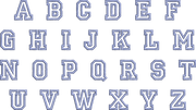 AllStar Font Machine Embroidery Design Set -  Monogramming Alphabet Letters BX Font - Download 9 Formats and 3 Sizes - Threadart.com