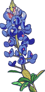 Bluebonnet Texas Flower Embroidery Design Instant Download - Multiple Sizes - 8 Formats - Threadart.com