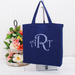 Monogrammed Tote Bag with Embroidery - Customize With Three Letter Monograms - Threadart.com
