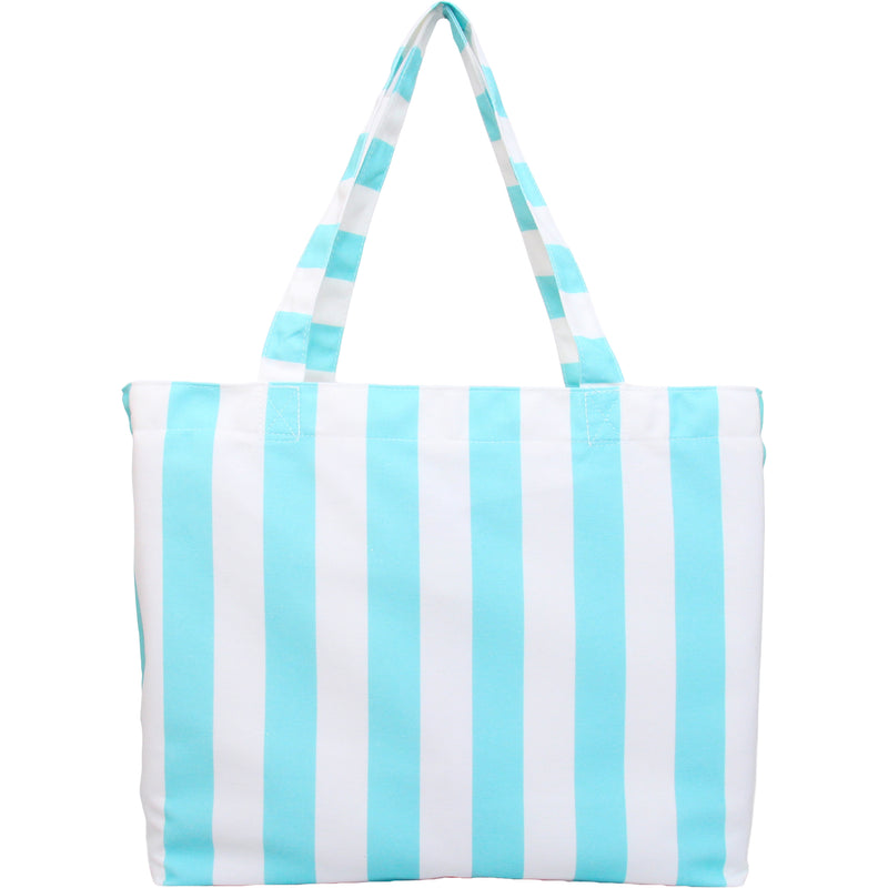 Personalized Striped Tote Bag - Embroidered Monogram or Name