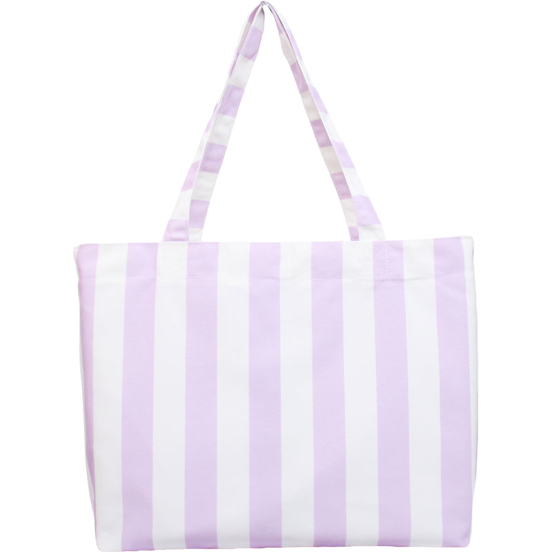 Personalized Striped Tote Bag - Embroidered Monogram or Name