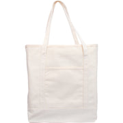 Extra Large Natural Canvas Tote Bag With Natural Handles - 22"x16"x6" - Threadart.com